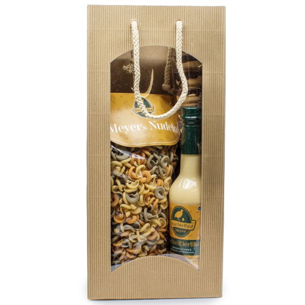 Wachteleier-Genuss-Set – Likör, Lumacchi und Likör-Waffelbecher